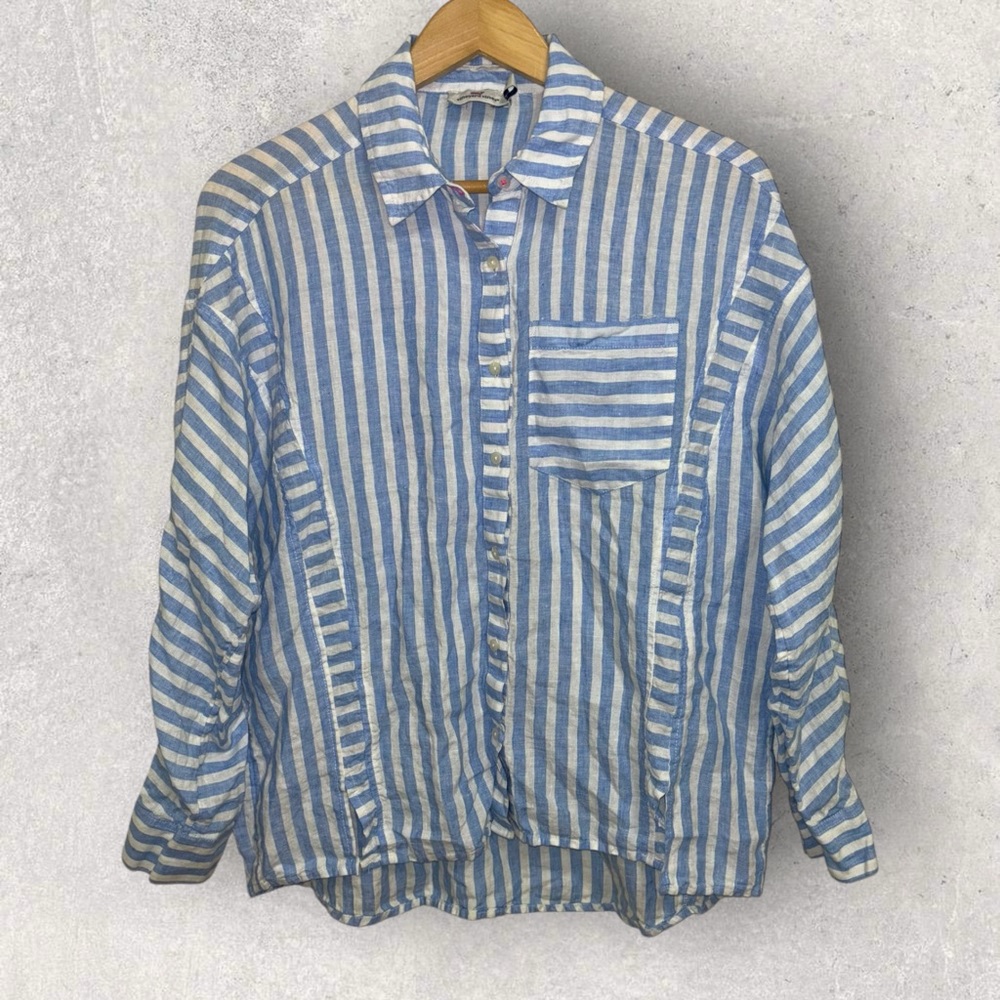 Vineyard vines 100% linen st Barths button down top